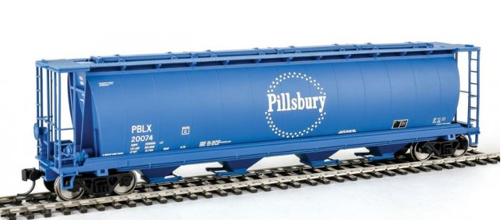 Walthers 910-7184 HO Pillsbury 59' Cylindrical Hopper Car #20074