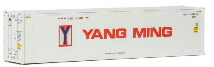 Walthers 949-8363 HO Yang Ming 40' Hi-Cube Smooth-Side Reefer Container