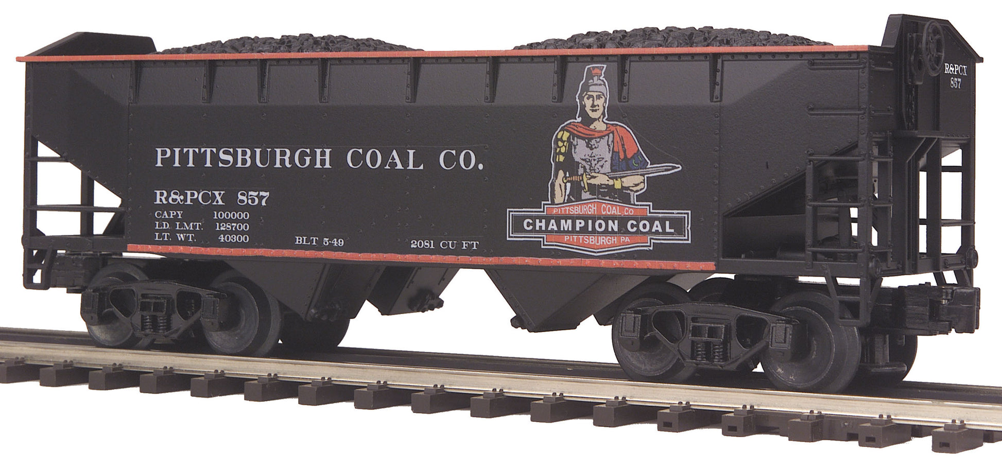 MTH 20-97859 O Pittsburgh/Champion Premier 2-Bay Offset Hopper Car (Set of 2)