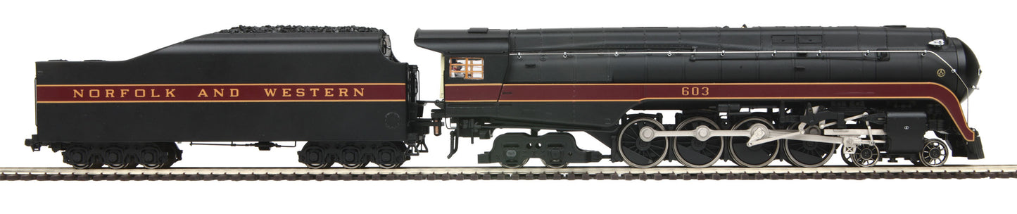 MTH 80-3267-1 HO Norfolk & Western 4-8-4 J Steam Locomotive #603