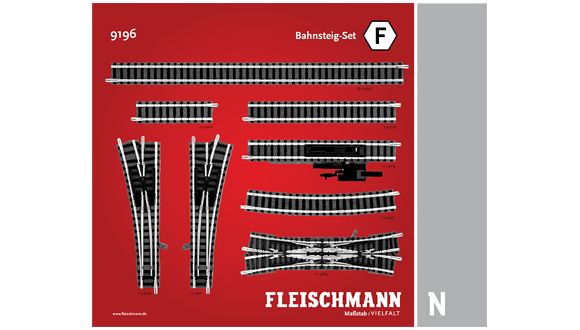 Fleischmann 9196 N Platform Track Pack Set F