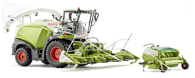 Wiking 77812 1:32 Claas Jaguar 860 Forage Harvester with Orbis 750 & Pick Up 300