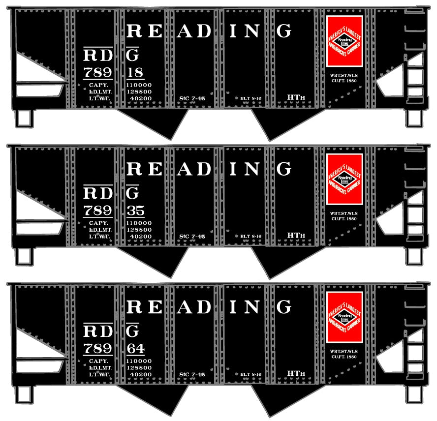 Accurail 8089 HO Reading USRA Twin Hopper (Set of 3)