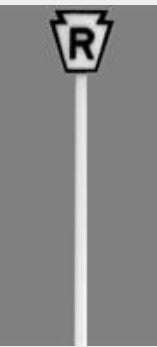 Tichy 8297 HO Pennsylvania Keystone Ring Sign (Pack of 18)