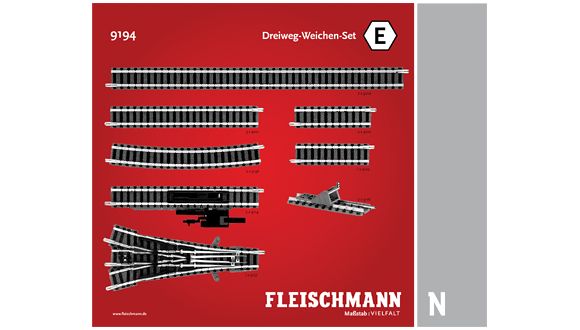 Fleischmann 9194 N Three-Way Point Set E Track Pack