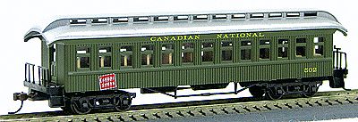 Con-Cor 0001-000232 HO Canadian National 1880s Wood Open-Platform Coach Car #512