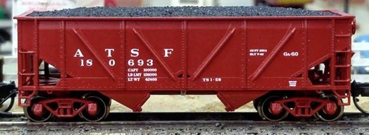 Bluford Shops 64033 N Santa Fe Rebuilt War Emergency 2-Bay Hoppers (3)