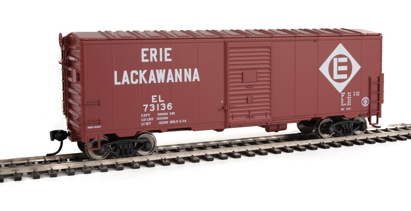 Walthers 910-1188 HO Erie-Lackawanna 40' AAR Modernized 1948 Boxcar RTR #73136