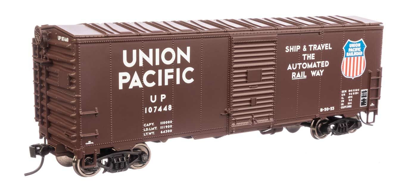 Walthers 910-1216 HO Union Pacific 40' AAR Modernized 1948 Boxcar RTR #107448