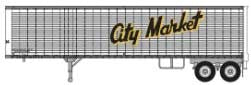 Trainworx Inc 80257-01 HO City Market 40' Corrugated Van Trailer - Assembled #1
