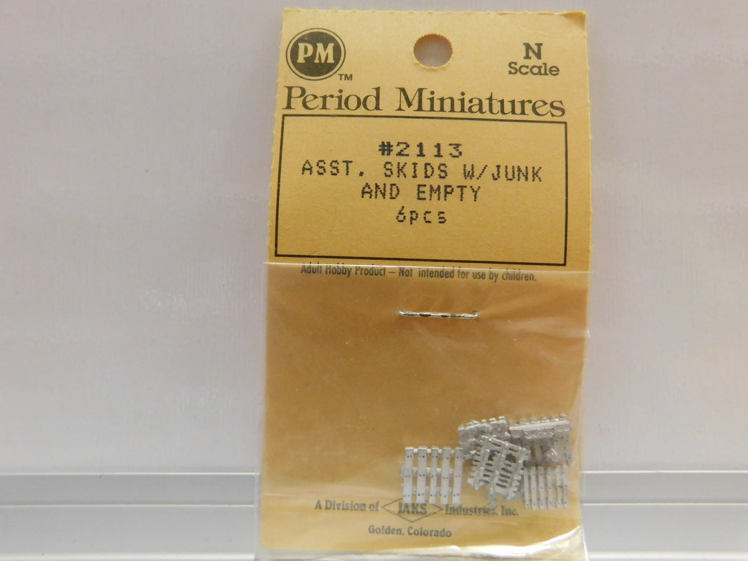Period Miniatures 2113 N Assorted Skids with Junk and Empty (6)