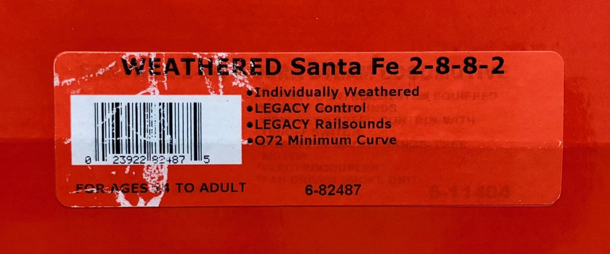 Lionel 6-82487 O Weathered SF Y3 2-8-8-2 Steam Locomotive #1797