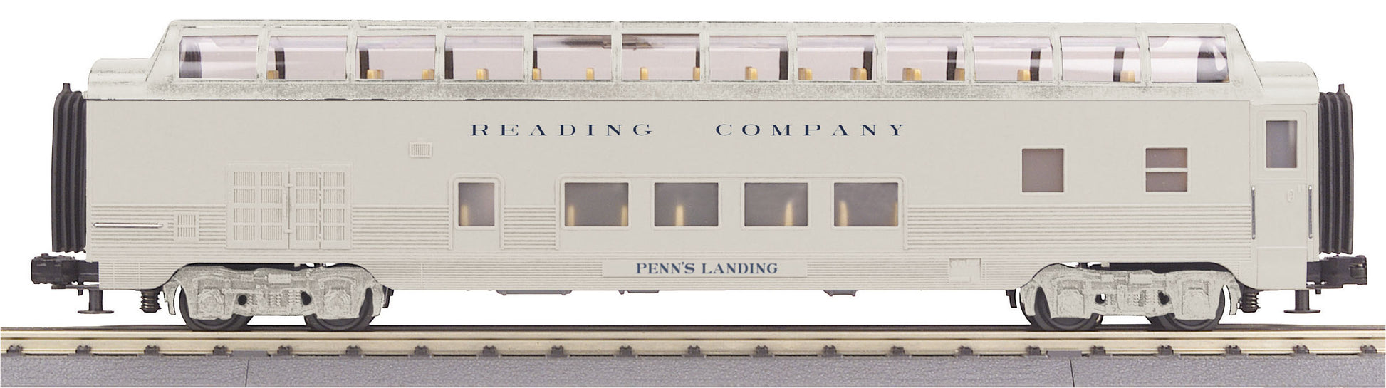 MTH 30-67940 Reading 60' Streamlined Full-Length Vista Dome Car