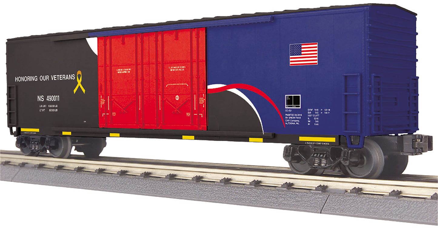 MTH 30-74884 O Gauge Norfolk Southern 50' Double Door Plugged Boxcar #490011