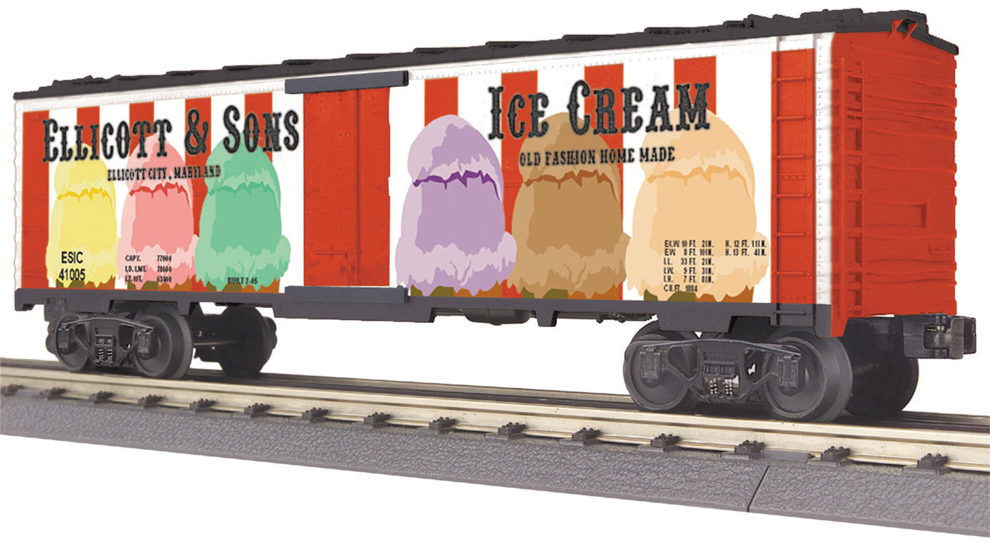 MTH 30-78189 O Ellicott & Sons Ice Cream Modern Reefer Car