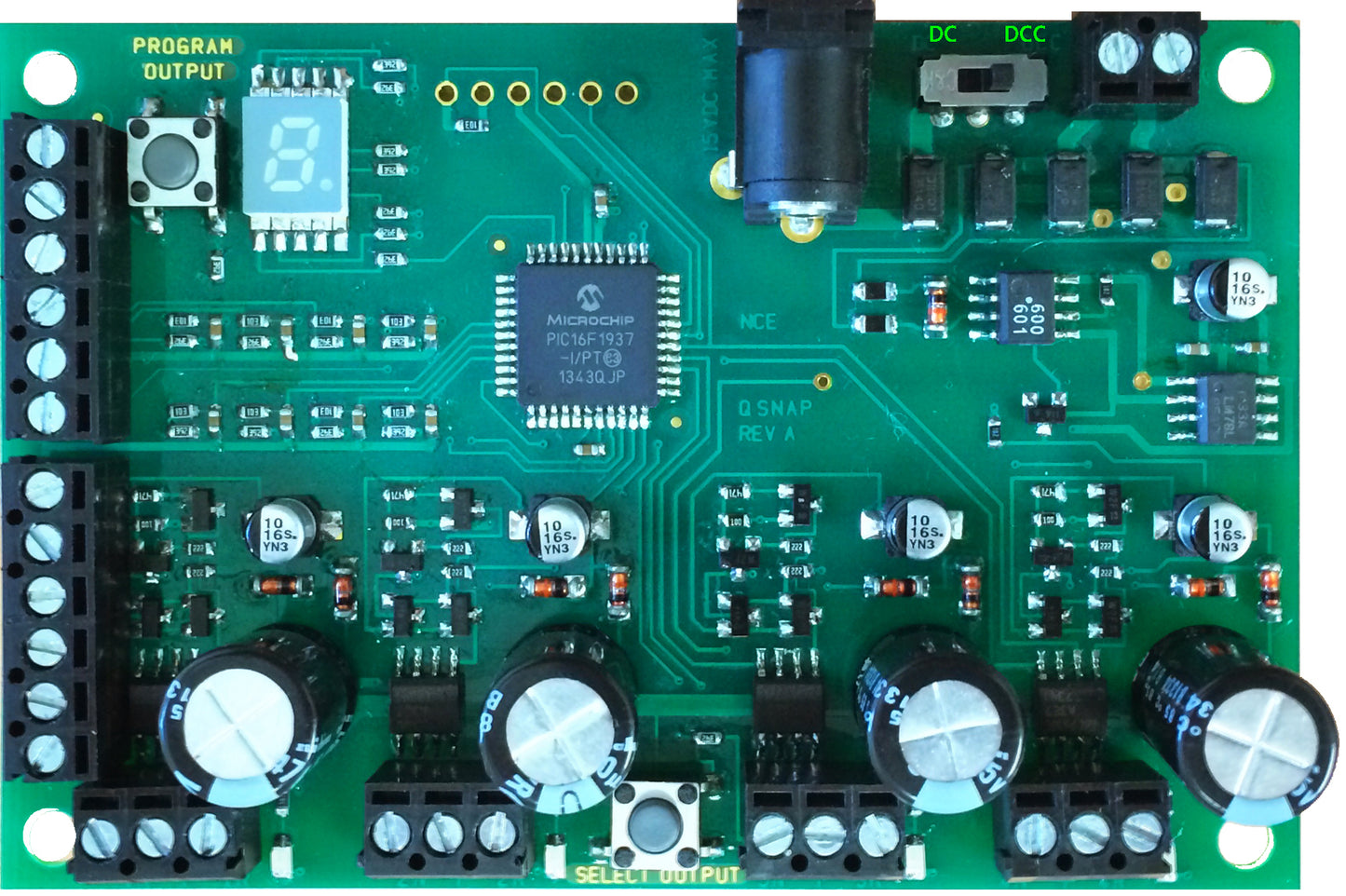 NCE 0153 Q-Snap, Control for 4 Twin Coil Type Switch Machines