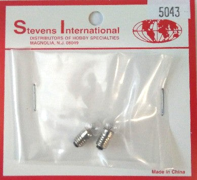 Stevens International 5043 3.5 V Screw Clear Large Globe Light Bulb (Pack of 2)