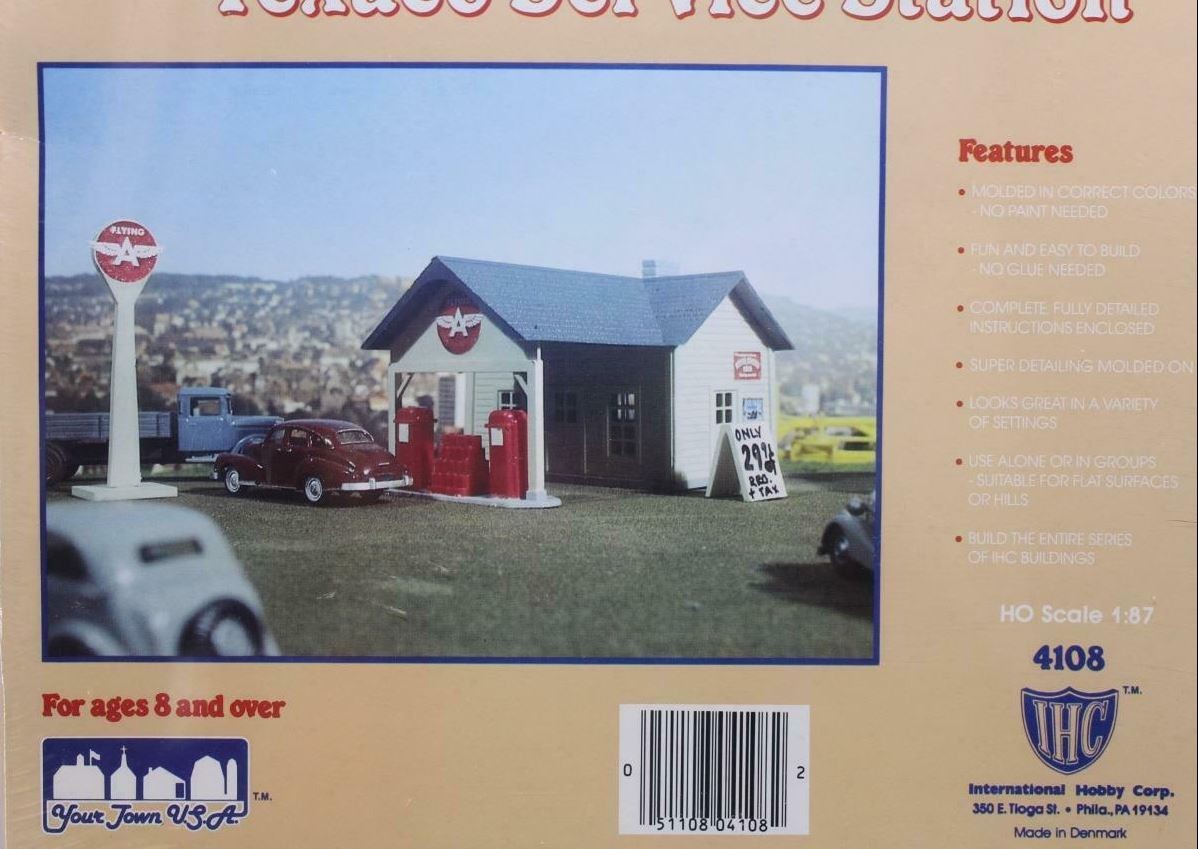 IHC 4108 HO Texaco Service Station Building Kit