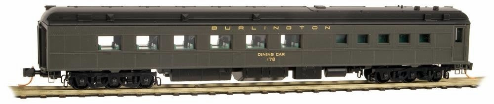 Micro-Trains 14600030 N Scale CB&Q 80' Heavyweight Diner Passenger Car #178
