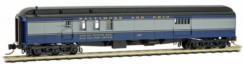 Micro-Trains 14800090 N Baltimore and Ohio 70' Heavyweight Mail Baggage Car #229