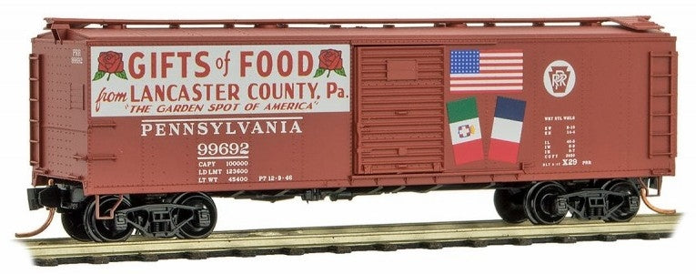 Micro-Trains 12000270 N PRR 40' Flat Panel Roof Single Door Boxcar #99692