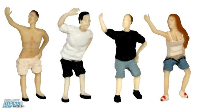 BLMA Models 4900 HO Mooning People Figures (Set of 4)
