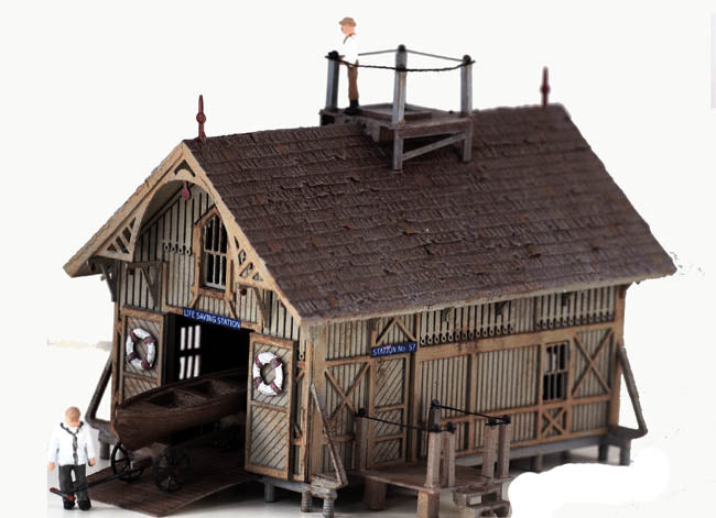 Model Tech Studios S0181 HO Waterfront Life Saving Station Kit