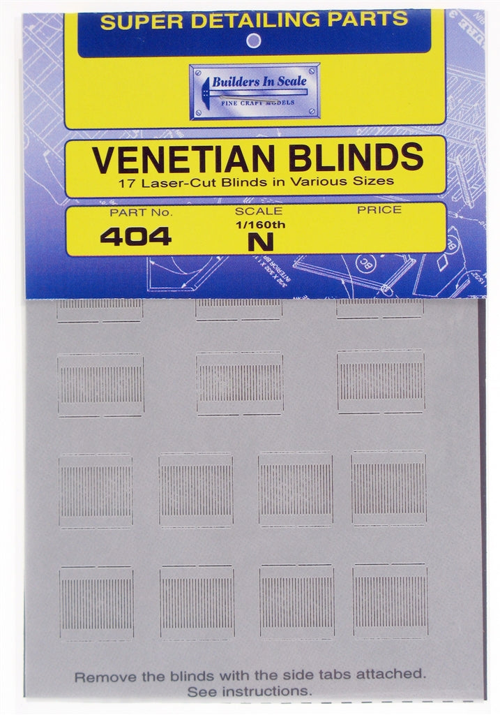 Builders-in-Scale 404 N Venetian Blinds (Pack of 17)