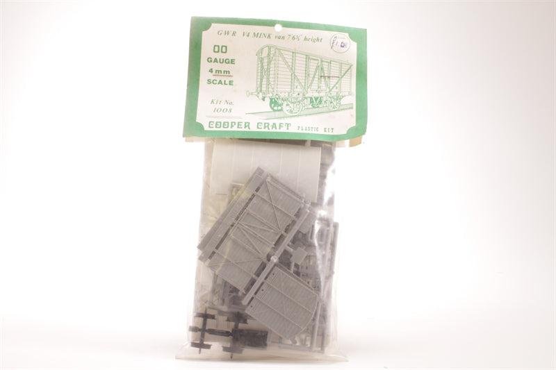 Cooper Craft 1008 OO GWR V4 Low 'Mink' Van 76 1/2 Height Plastic Kit