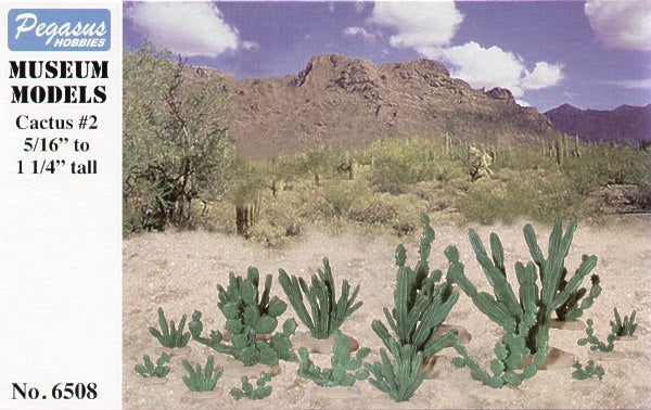 Pegasus Hobby 6508 1:87 Scale 5/16" - 1-1/4" Cactus (Pack of 60)