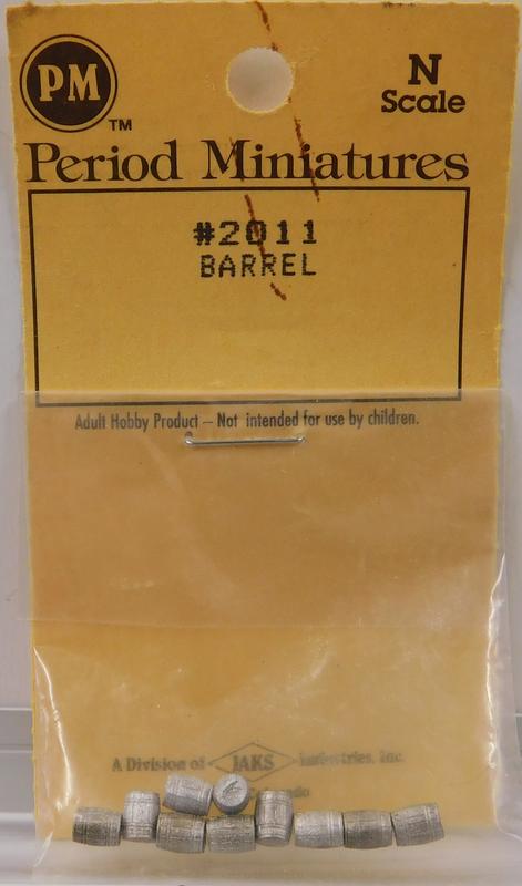 Period Miniatures 2011 N Scale Unpainted Metal Barrel (Pack of 10)