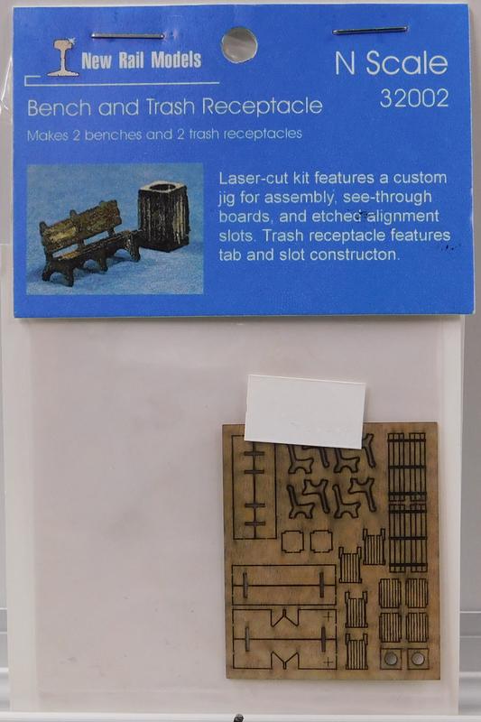 New Rail Models 32002 N Bench and Trash Receptacle Laser Cut Kit