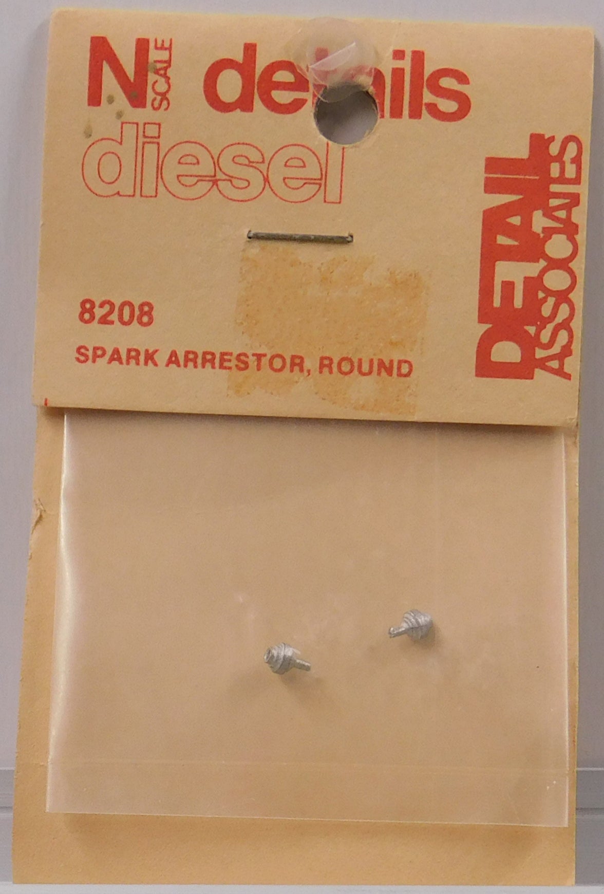 N Scale Details 8208 N Round Spark Arrestors (2)