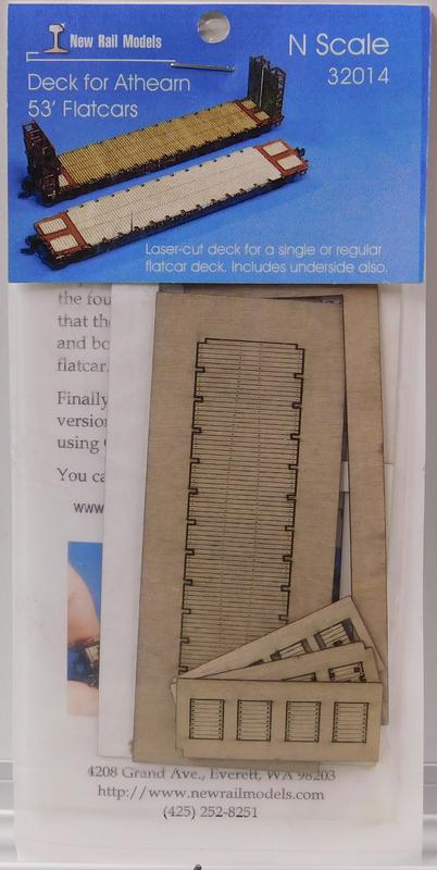 New Rail Models 32014 N Deck for Athearn 53' Flat Cars Laser Cut Kit