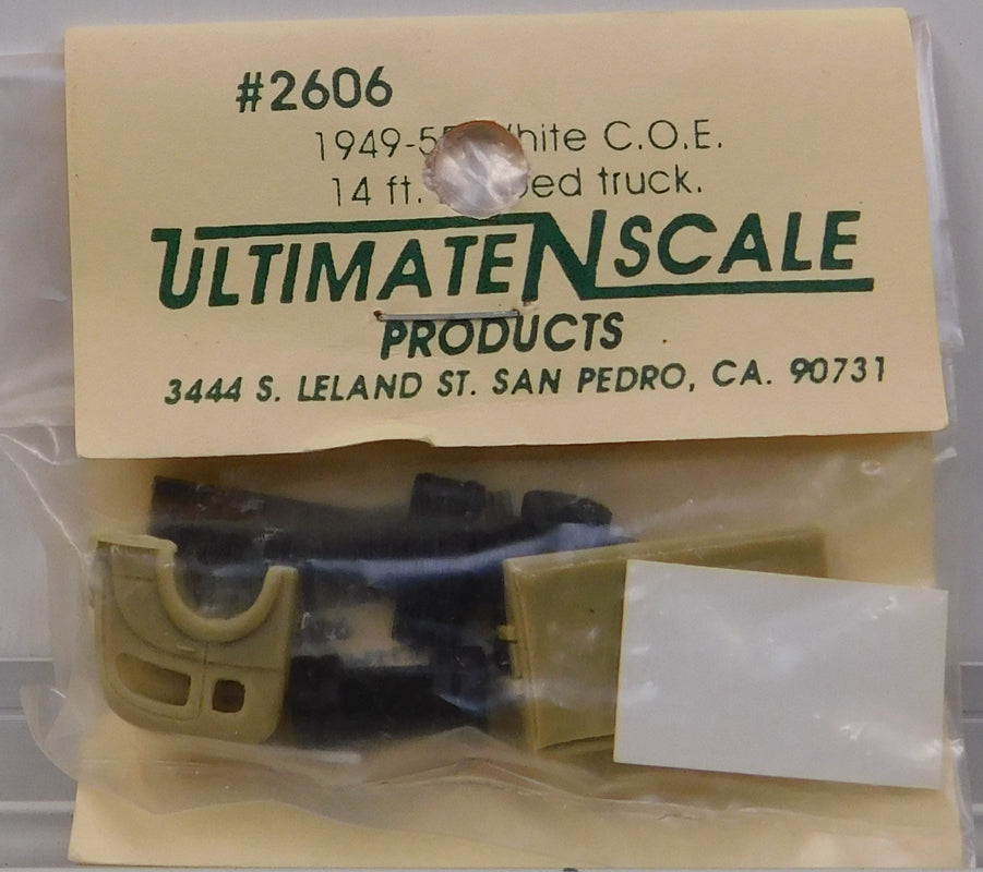Ultimate N Scale 2606 N 1949-55 White C.O.E. 14 ft. Flatbed Truck