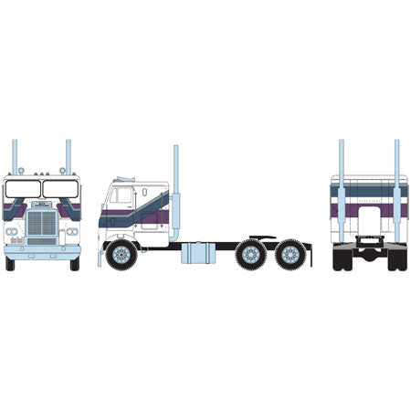 Athearn 78760 HO Owner-Operator Freightliner With 3 Axles RTR (White/Purple)