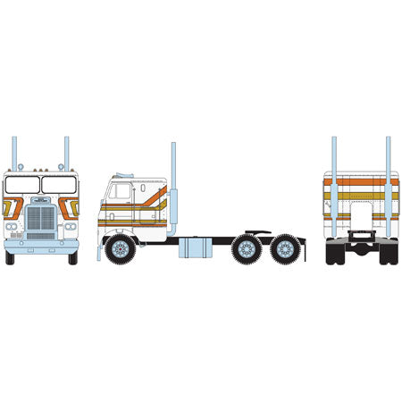 Athearn 78766 HO Owner-Operator Freightliner With 3 Axles RTR (White/Orange)