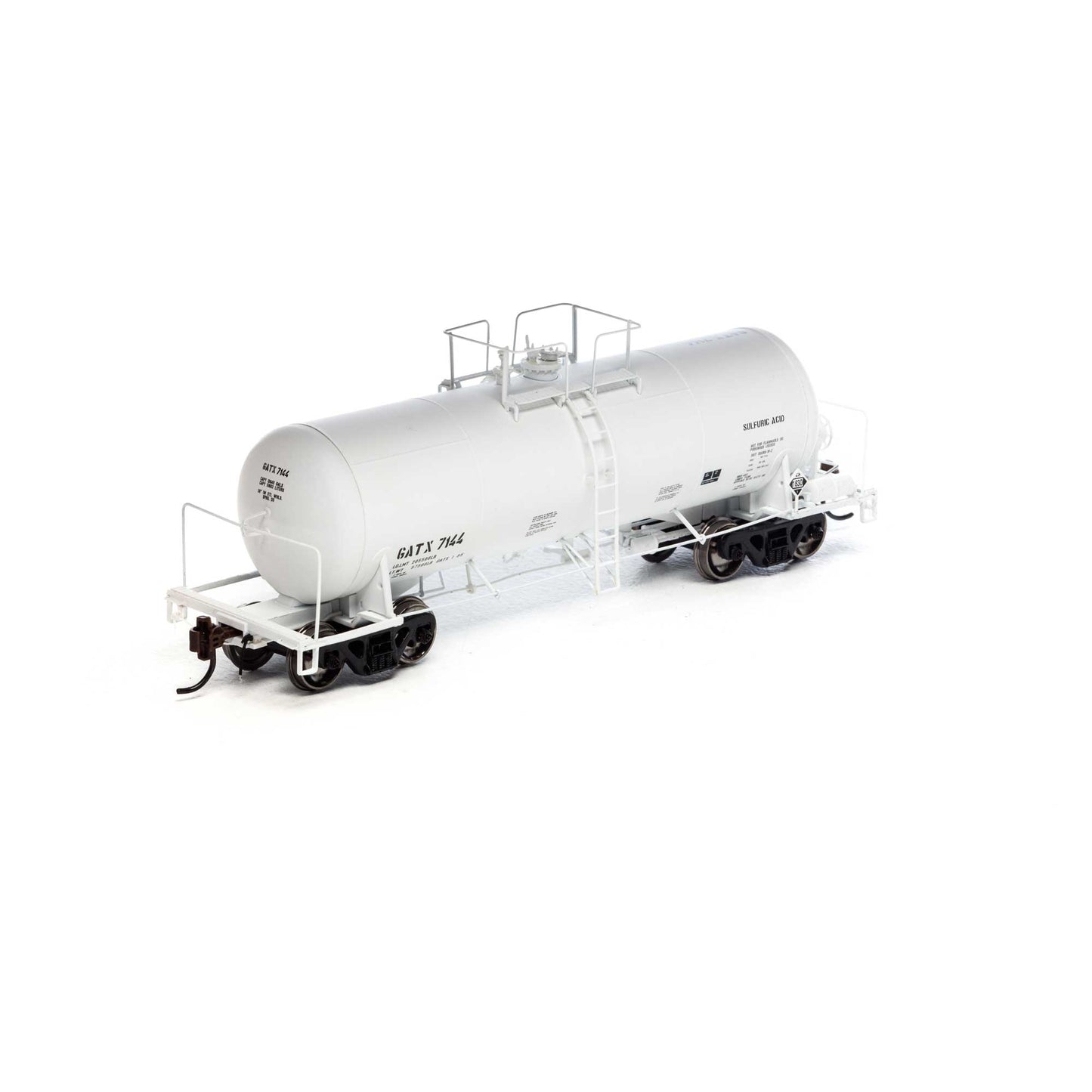 Athearn G68332 HO GATX 13,600-Gallon Acid Tank Car #7144