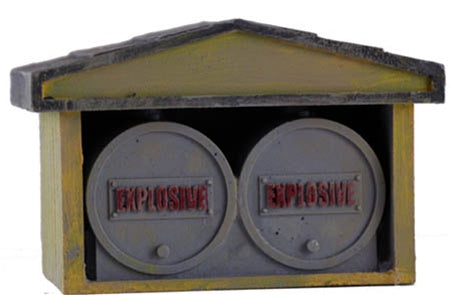 Model Tech Studios D0215P HO Building Side Detail Fuel Storage Tank Shed