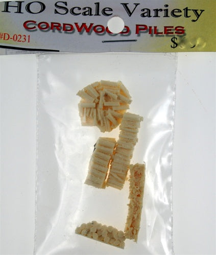 Model Tech Studios D0231 HO Detail Cordwood Stacks & Variety Piles