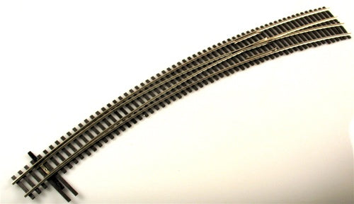 Shinohara Track 129 HO Code 100 Nickel Silver #8 RH Curved Turnout Switch Track