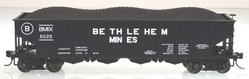 Bowser 41197 HO Bethlehem Mines H21 4-Bay Hopper with Clamshell Doors #6225