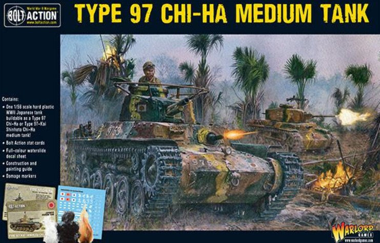 Warlord Games 16002 1:56 WWII Type 97 Chi-Ha Jap Medium Military Tank Model Kit