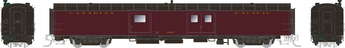 Rapido Trains 506547 N Canadian Pacific 73' Express-Baggage Car #4334