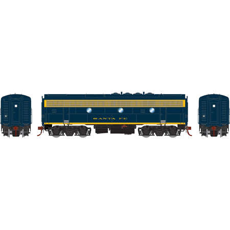 Athearn G22692 HO Santa Fe/Freight F3B Diesel Locomotive with DCC & Sound #201a