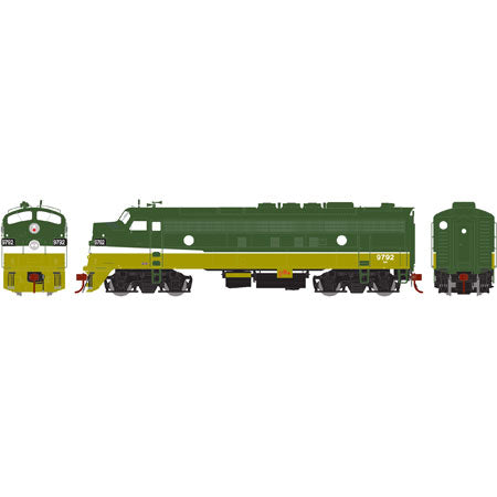 Athearn G22717 HO Burlington Northern/Passenger FP7A Diesel Locomotive #9792