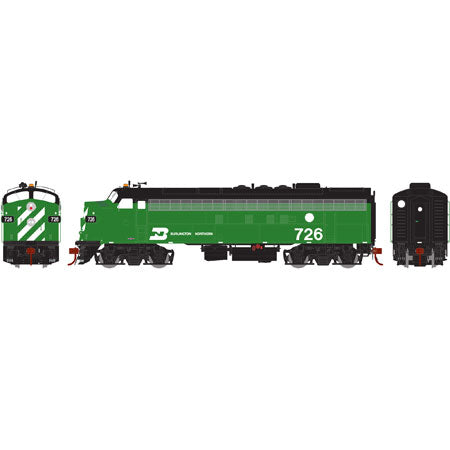 Athearn G22719 HO Burlington Northern/Freight FP7A Diesel Locomotive #726