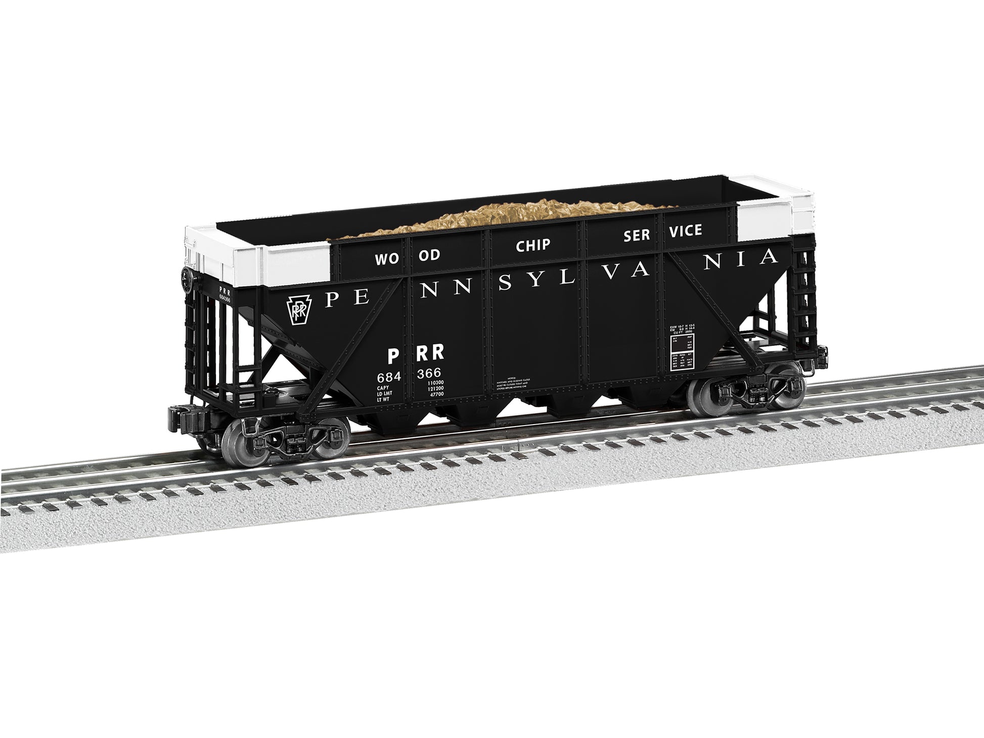 Lionel 6-84366 O Gauge Pennsylvania Railroad Woodchip Hopper #684366