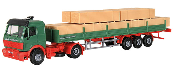 Kibri 14641 1:87 Gebr. Krause - Mercedes-Benz Truck with Trailer Hauling Lumber