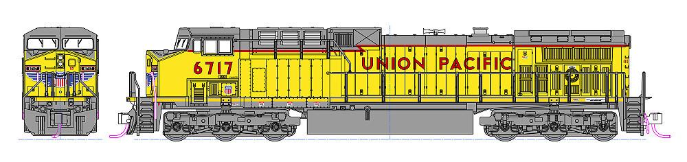 Kato 176-7038-1 N Union Pacific GE AC4400CW Diesel Locomotive DCC #6735